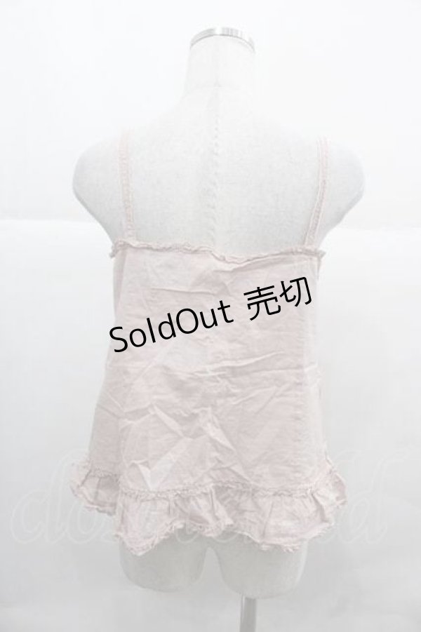 画像2: PINK HOUSE / フリルピンタックキャミブラウス  ピンク I-25-12-02-030-LO-BL-SA-ZI (2)
