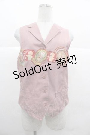 画像: PINK HOUSE / キューピーワッペン付きベスト  ピンク I-25-12-02-031-LO-TO-SA-ZI