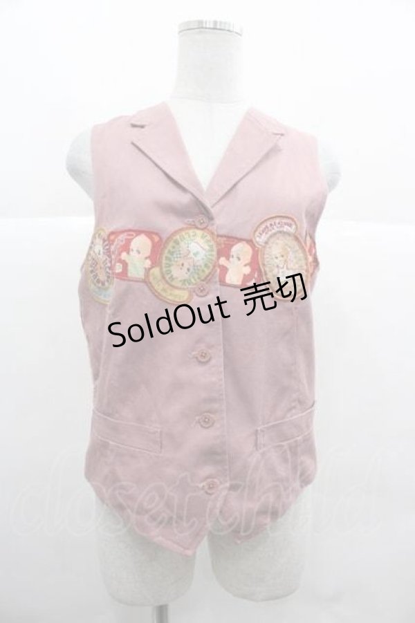画像1: PINK HOUSE / キューピーワッペン付きベスト  ピンク I-25-12-02-031-LO-TO-SA-ZI (1)