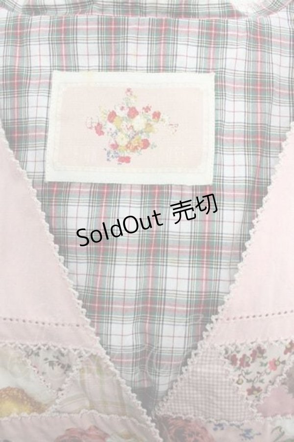 画像3: PINK HOUSE / ブーケ柄三角パッチワークベスト  ピンク I-25-12-02-032-LO-TO-SA-ZI (3)