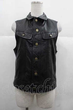 画像: PINK HOUSE / ラムレザーベスト  黒 I-25-12-02-033-LO-JA-SA-ZI