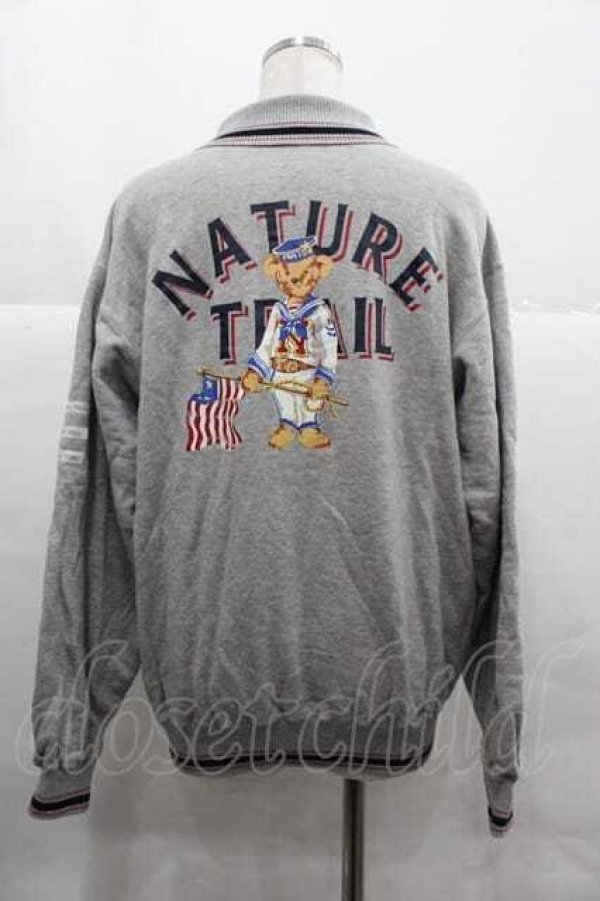 画像2: NATURE TRAIL / 胸元編み上げスウェット M グレー I-25-12-02-041-LO-TO-SA-ZI (2)