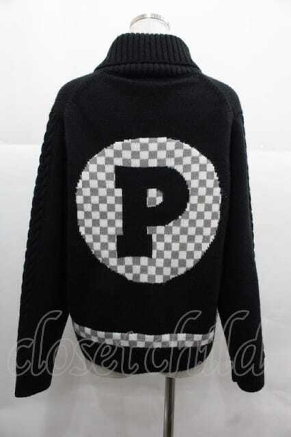 画像2: PINK HOUSE / ロゴニットカウチン  黒Ｘ白 I-25-12-02-042-LO-JA-SA-ZI (2)