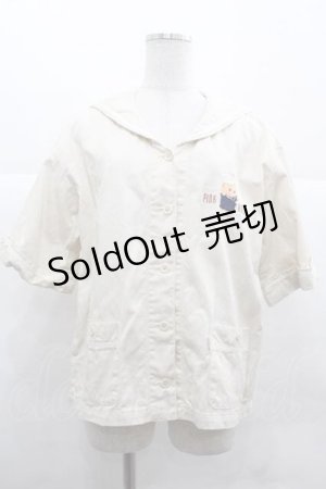 画像: PINK HOUSE / 半袖セーラージャケット  アイボリー I-25-12-02-043-LO-JA-SA-ZI