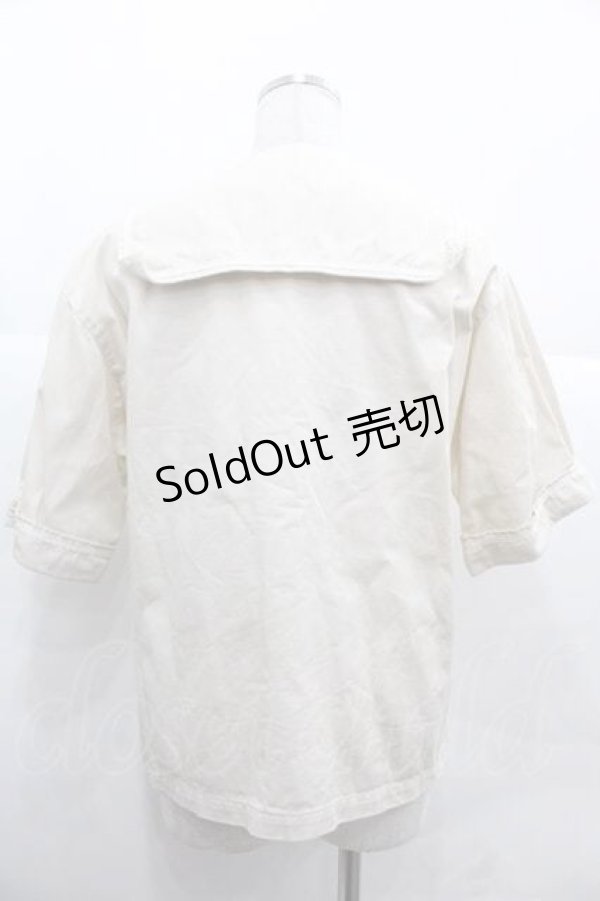 画像2: PINK HOUSE / 半袖セーラージャケット  アイボリー I-25-12-02-043-LO-JA-SA-ZI (2)