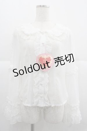 画像: BABY,THE STARS SHINE BRIGHT / 夢色に花舞うPrincess Garden Partyブラウス  白 I-25-12-06-001-BA-BL-SA-ZI