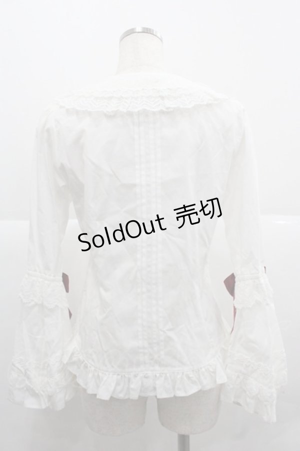 画像2: BABY,THE STARS SHINE BRIGHT / シュガーブーケ〜永遠の乙女の憧れ〜ブラウス  白Ｘ赤 I-25-12-06-005-BA-BL-SA-ZI (2)