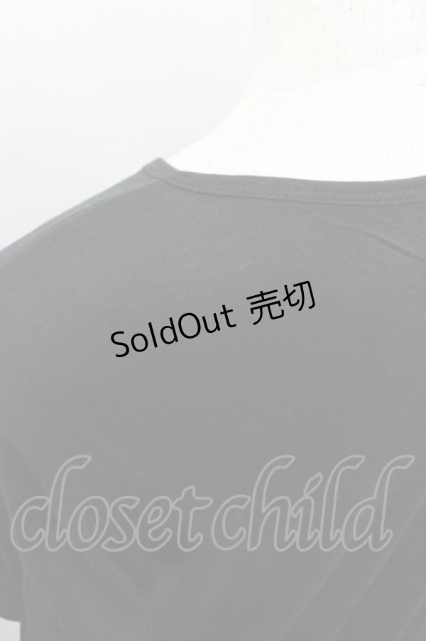 画像3: ACDC RAG / チェーン繋ぎクラッシュカットソー  黒Ｘ赤 I-25-12-06-038-PU-TO-SA-ZI (3)