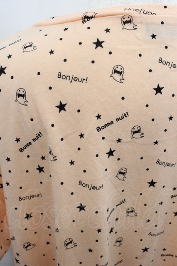 画像3: Rydia / おばけ総柄半袖カットソー  オレンジｘ黒 I-25-12-06-040-PU-TO-SA-ZT058 (3)