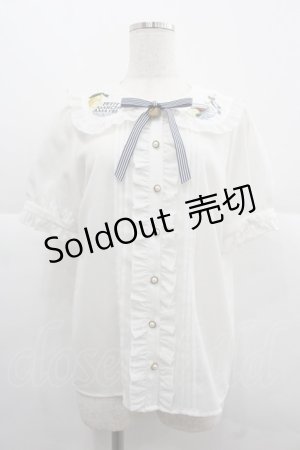 画像: Amavel / Flaver Teaブラウス  白 I-25-12-06-006-CA-BL-SA-ZI