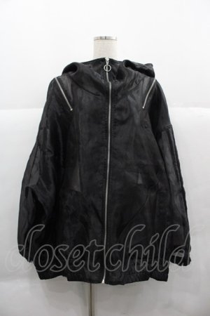 画像: REFLEM / シアー切替ハイネックZIPパーカー  黒 I-25-12-06-044-PU-TO-SA-ZI