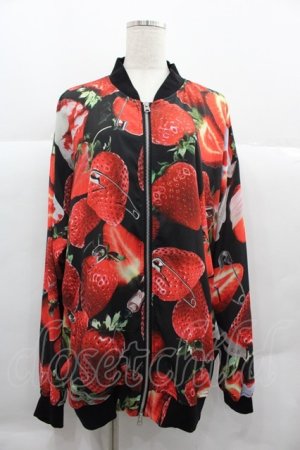 画像: TRAVAS TOKYO / Medical Berry シフォンブルゾン  黒Ｘ赤 I-25-12-06-045-PU-TO-SA-ZI