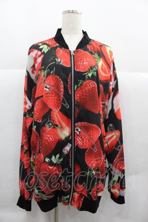 画像1: TRAVAS TOKYO / Medical Berry シフォンブルゾン  黒Ｘ赤 I-25-12-06-045-PU-TO-SA-ZI (1)