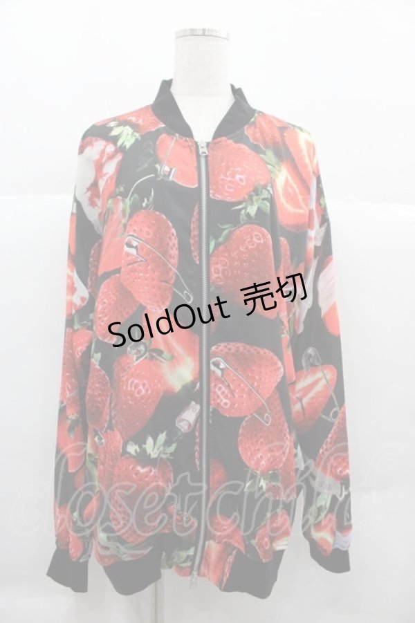 画像1: TRAVAS TOKYO / Medical Berry シフォンブルゾン  黒Ｘ赤 I-25-12-06-045-PU-TO-SA-ZI (1)