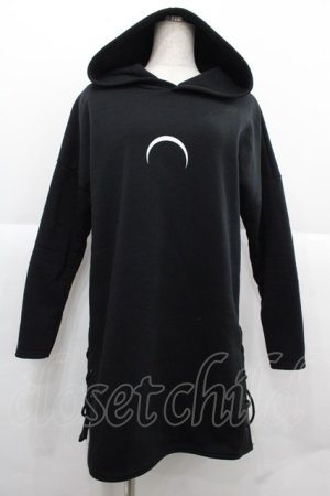 画像: KRY CLOTHING / MOONパーカー  黒Ｘ白 I-25-12-06-050-EL-TO-SA-ZI