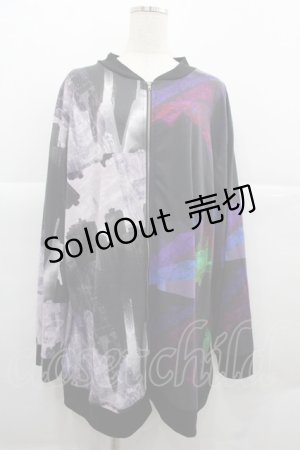 画像: KMK(KINGLY MASK) / 2デザイン切替ブルゾン  黒Ｘ紫 I-25-12-06-053-PU-JA-SA-ZI