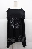 画像1: SEX POT ReVeNGe / 堕落SHOULDERデザインカットソー  黒Ｘ I-25-12-06-057-SP-TO-SA-ZI (1)