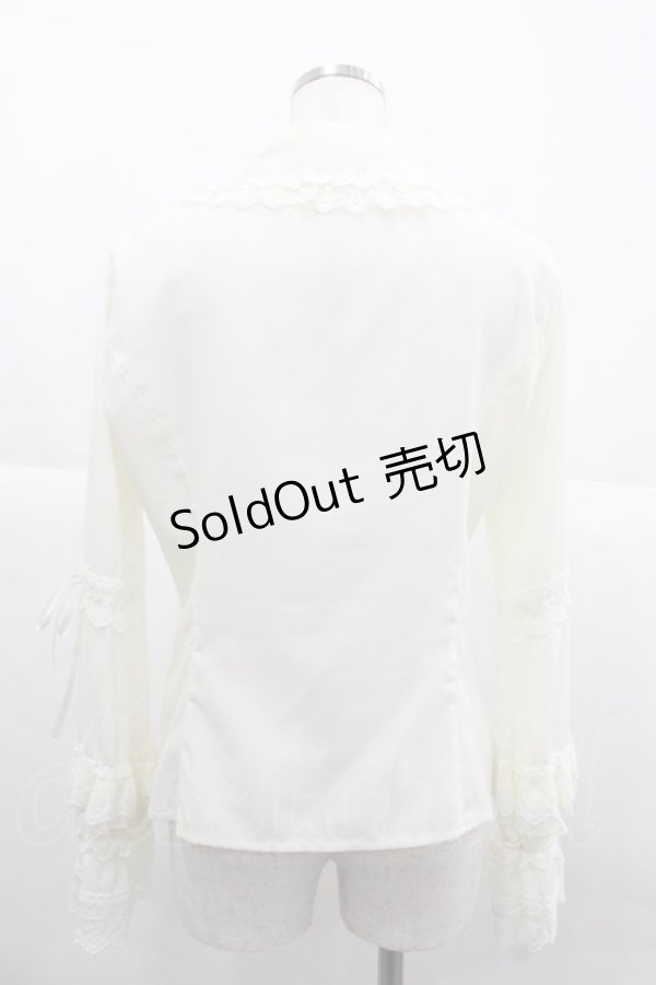 画像2: Vilia（海外ロリータブランド） / フリルブラウス M 生成り I-25-12-06-007-LO-BL-SA-ZI (2)
