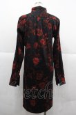 画像2: CIVARIZE / 薔薇柄シャツ 44 黒Ｘ赤 I-25-12-06-058-GO-BL-SA-ZI (2)