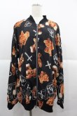 画像1: TRAVAS TOKYO / /Logo bear chiffon blousonジャケット’19SS  黒Ｘブラウン I-25-12-06-059-PU-JA-SA-ZI (1)