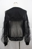 画像2: Candy Stripper / TULLE SHEER SAILOR BLOUSON  黒 I-25-12-06-062-PU-JA-SA-ZI (2)
