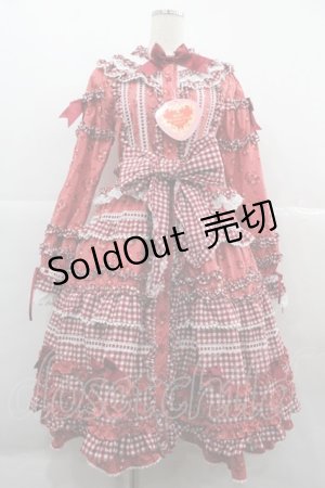 画像: BABY,THE STARS SHINE BRIGHT / Berry Sweet Bouquetロングワンピース  赤 I-25-12-06-067-BA-OP-SA-ZI