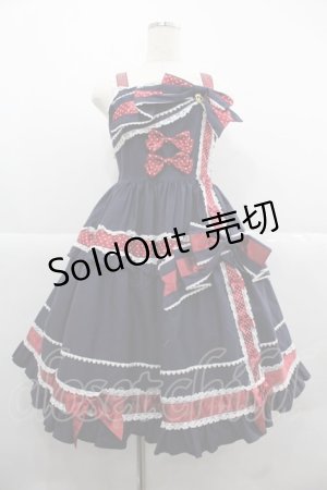 画像: BABY,THE STARS SHINE BRIGHT / ねこくみゃちゃんからのPresent Ribbonジャンパースカート  ネイビー I-25-12-06-069-BA-OP-SA-ZI