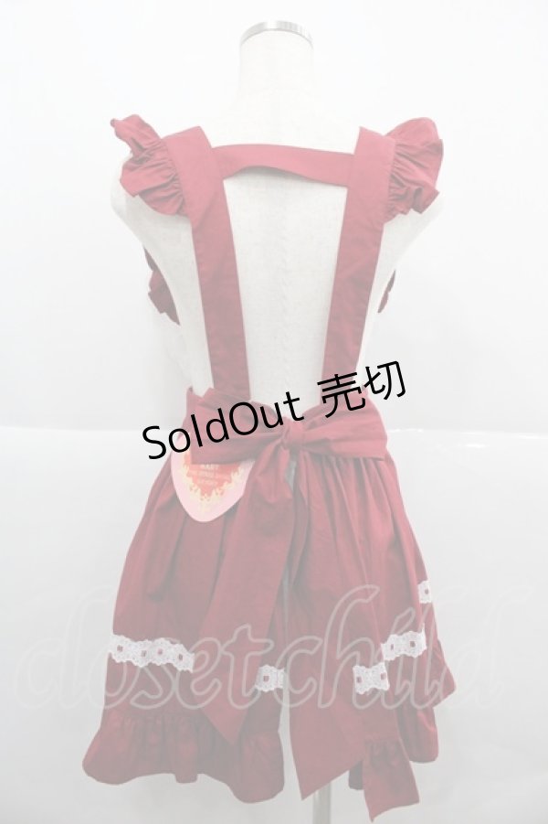 画像2: BABY,THE STARS SHINE BRIGHT / ハートエプロン  エンジ I-25-12-06-072-BA-ZA-SA-ZI (2)