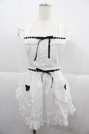 画像: BABY,THE STARS SHINE BRIGHT / Dreaming Aliceエプロン  白Ｘ黒 I-25-12-06-073-BA-ZA-SA-ZI