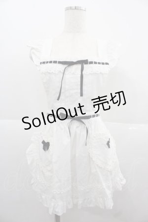 画像: BABY,THE STARS SHINE BRIGHT / Dreaming Aliceエプロン  白Ｘ黒 I-25-12-06-073-BA-ZA-SA-ZI