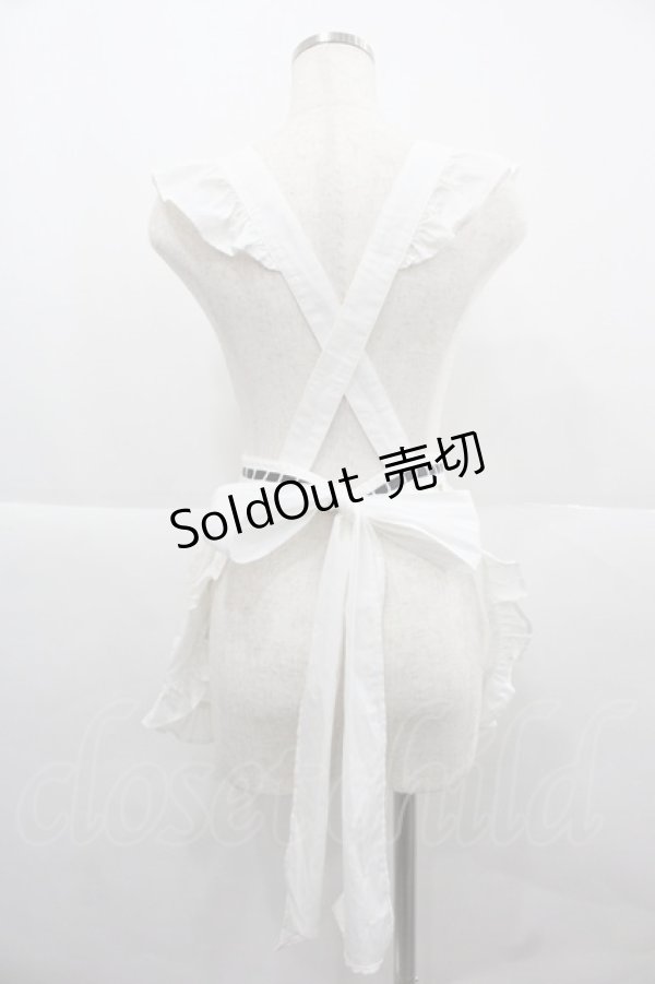 画像2: BABY,THE STARS SHINE BRIGHT / Dreaming Aliceエプロン  白Ｘ黒 I-25-12-06-073-BA-ZA-SA-ZI (2)