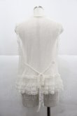 画像2: PINK HOUSE / ドットチュールフリルベスト  アイボリー I-25-12-06-009-LO-TO-SA-ZI (2)