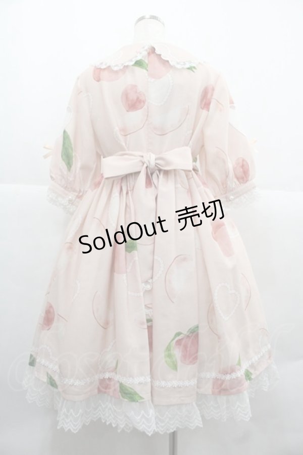 画像2: LILITH HOUSE -マジョのフェア- / 桃柄ジャンパースカート&リボンクリップセット XL ピンク I-25-12-06-078-LO-OP-SA-ZI (2)