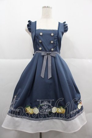 画像: Amavel / Flaver Teaジャンパースカート  ネイビー I-25-12-06-079-CA-OP-SA-ZI