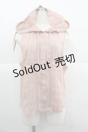 画像: PINK HOUSE / 水玉フード付きノースリーブブラウス  ピンク I-25-12-06-010-LO-BL-SA-ZI