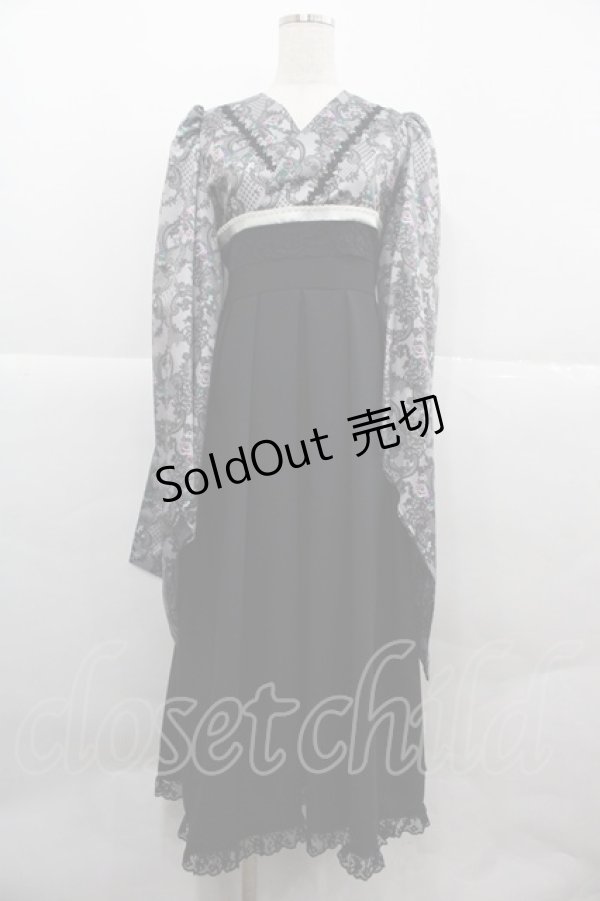 画像1: marchen romanTica / 常闇ワンピース  グレー I-25-12-06-082-LO-OP-SA-ZI (1)