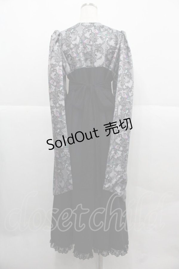 画像2: marchen romanTica / 常闇ワンピース  グレー I-25-12-06-082-LO-OP-SA-ZI (2)