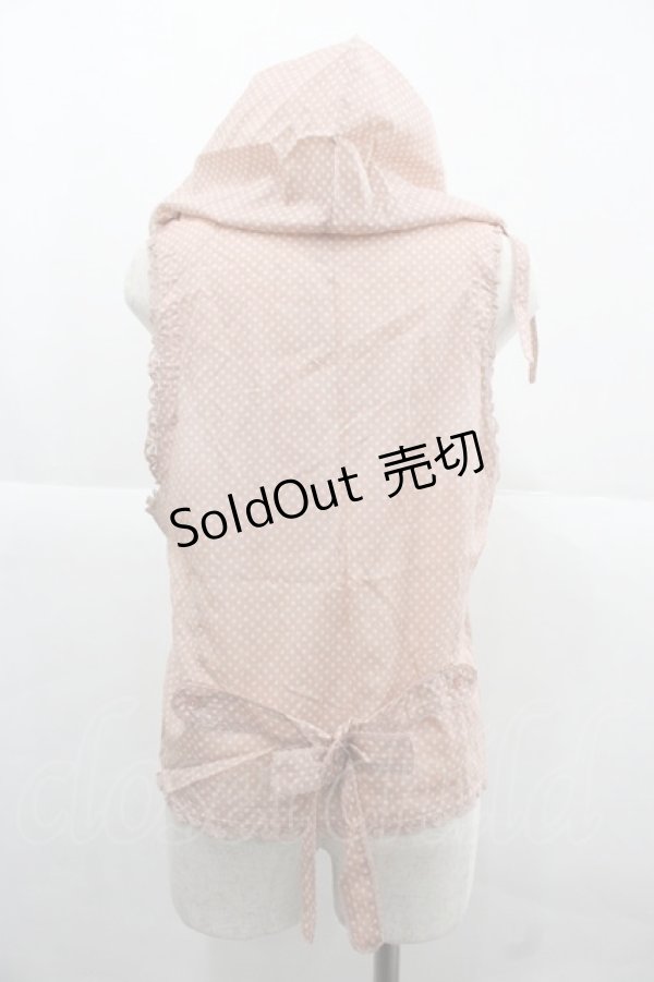 画像2: PINK HOUSE / 水玉フード付きノースリーブブラウス  ピンク I-25-12-06-010-LO-BL-SA-ZI (2)