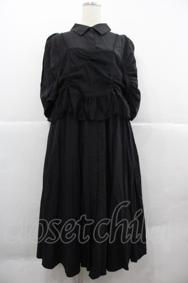 画像1: Candy Stripper / CAMI DOCKING SHIRT ONE-PIECE 2 黒 I-25-12-06-086-PU-OP-SA-ZI (1)