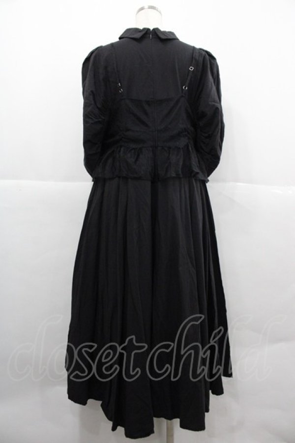 画像2: Candy Stripper / CAMI DOCKING SHIRT ONE-PIECE 2 黒 I-25-12-06-086-PU-OP-SA-ZI (2)