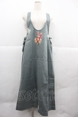 画像: PINK HOUSE / うさぎ刺繍ジャンパースカート  ブルー I-25-12-06-088-LO-OP-SA-ZI