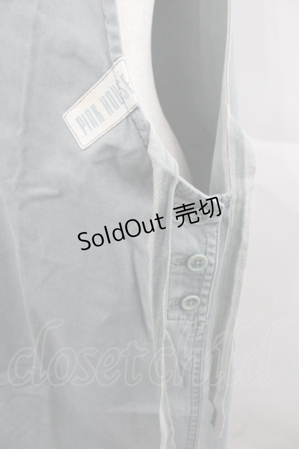 画像4: PINK HOUSE / うさぎ刺繍ジャンパースカート  ブルー I-25-12-06-088-LO-OP-SA-ZI (4)