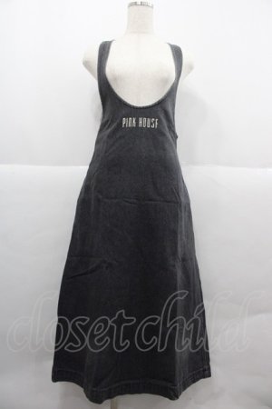 画像: PINK HOUSE / デニムジャンパースカート M ブラック I-25-12-06-089-LO-OP-SA-ZI