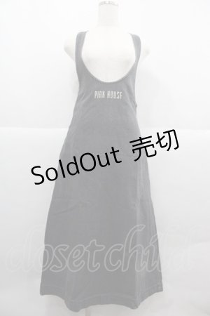 画像: PINK HOUSE / デニムジャンパースカート M ブラック I-25-12-06-089-LO-OP-SA-ZI