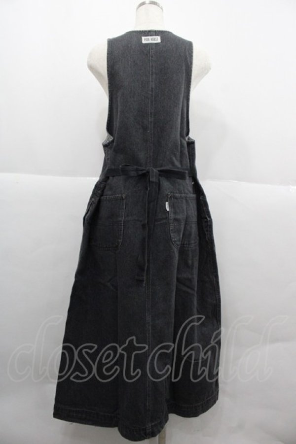 画像2: PINK HOUSE / デニムジャンパースカート M ブラック I-25-12-06-089-LO-OP-SA-ZI (2)