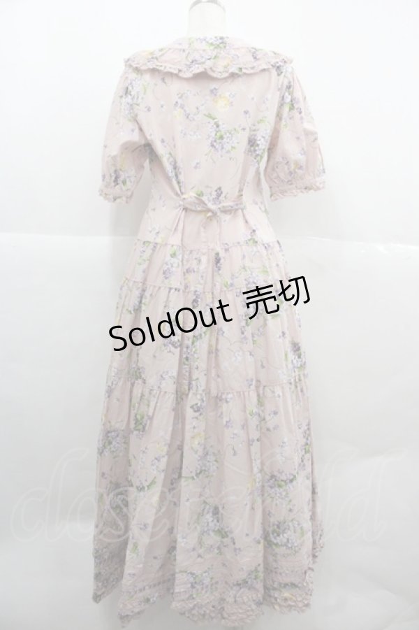 画像2: PINK HOUSE / リトルヴァイオレットプリントワンピース  ピンク I-25-12-06-091-LO-OP-SA-ZI (2)