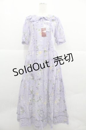画像: PINK HOUSE / リトルヴァイオレットプリントワンピース  パープル I-25-12-06-092-LO-OP-SA-ZI