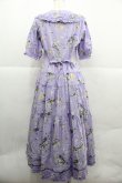 画像2: PINK HOUSE / リトルヴァイオレットプリントワンピース  パープル I-25-12-06-092-LO-OP-SA-ZI (2)