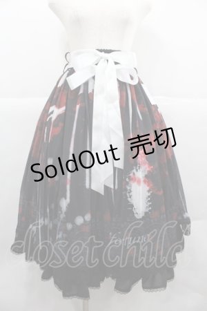 画像: Triple fortune / ブラッディスカート  黒Ｘ赤Ｘ白 I-25-12-06-098-EL-SK-SA-ZI