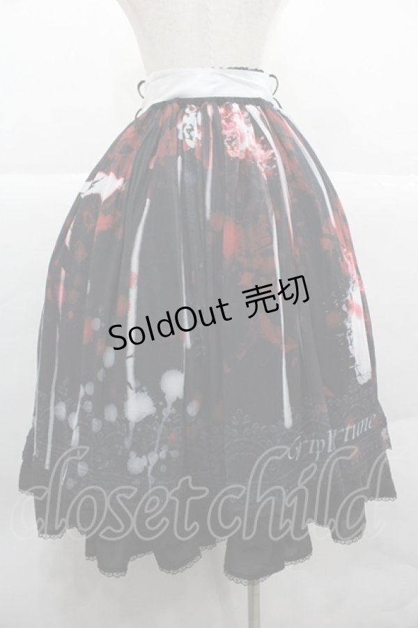 画像2: Triple fortune / ブラッディスカート  黒Ｘ赤Ｘ白 I-25-12-06-098-EL-SK-SA-ZI (2)